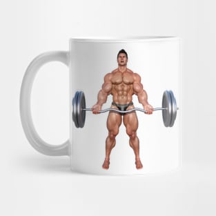 Bodybuilder in gym Mug